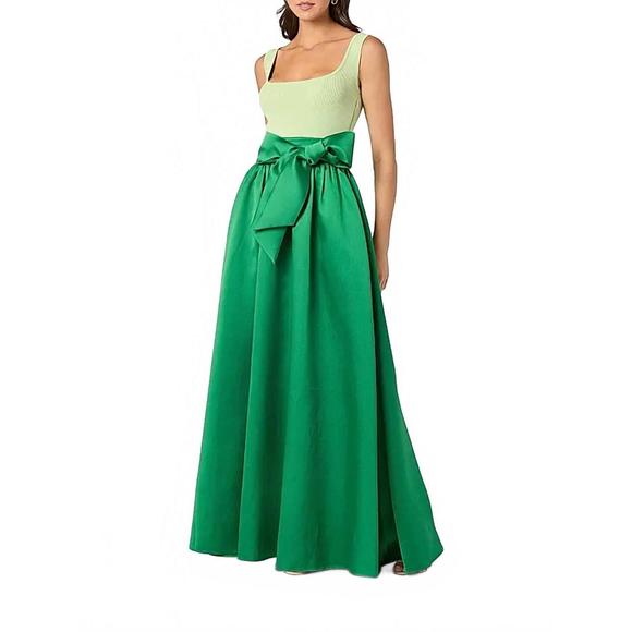 green emerald velvet dress Shoshanna Hunter Dress in Jet main image 0
